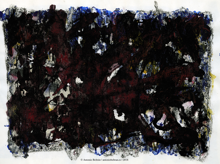 Cerca del limite collage abstracto arte dibujo antonio beltran