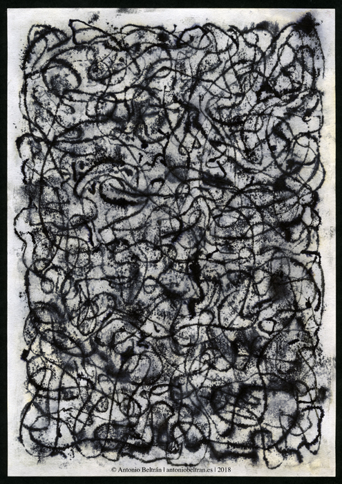 Action Painting filigrana abstracto arte dibujo antonio beltran