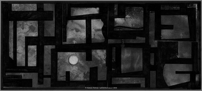 laberinto reflejo aleatorio tinta collage abstracto arte dibujo fotografia antonio beltran