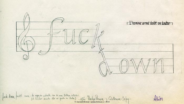 Fuck down collage ideologica fotografia arte dibujo sociologia antropologia Antonio Beltran