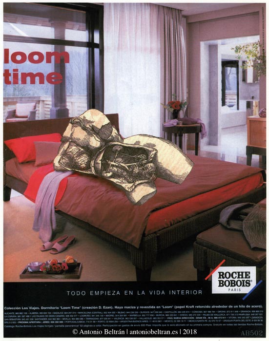 Loom time collage Vesalio fotografia arte politica subvertising contrapublicidad Antonio Beltran