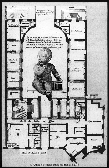 Maison Telliere collage nio casa burguesa ideologica arte dibujo politica familia subvertising contrapublicidad Antonio Beltran