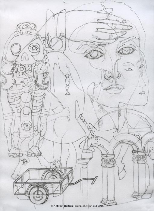 mercado arte collage dibujo politica dictadura sociologia antropologia Antonio Beltran