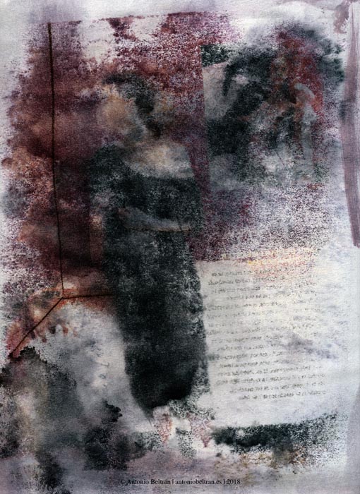Ulrike Meinhof celda asesinato collage ideologica arte dibujo politica sociologia antropologia Antonio Beltran