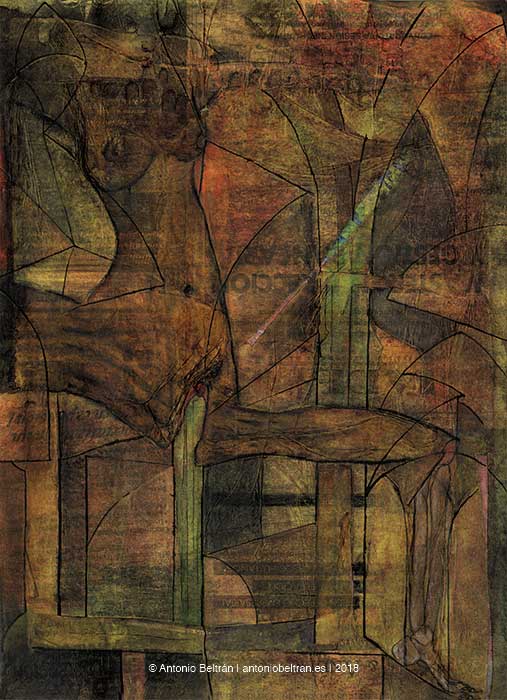 mujer desnuda iglesia erotica collage dibujo arquitectura poesia arte antonio beltran