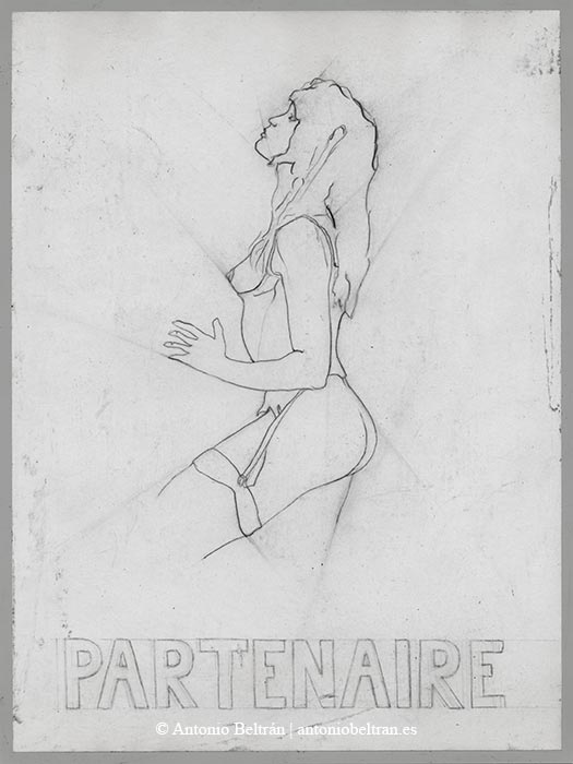dibujo mujer desnuda perfil arte poesia erotica Antonio Beltran