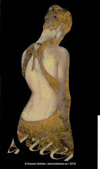 mujer traje noche collage erotica poesia subvertising contrapublicidad biopolitica Antonio Beltran