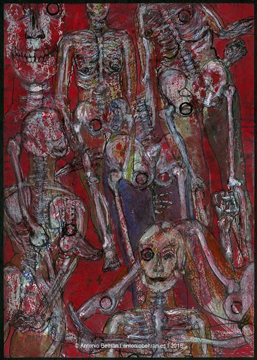 cuerpos de mujeres anatomia autorretrato dibujo pintura erotica poesia Antonio Beltran