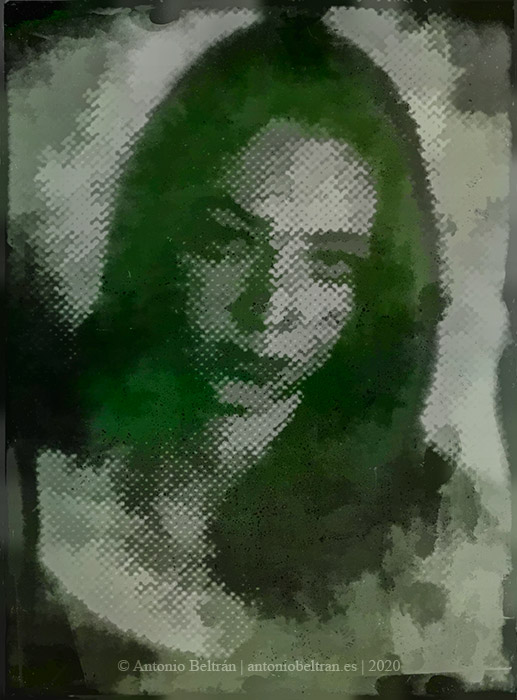 cara chica adolescente collage fotografia poesia Antonio Beltran