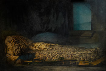 Lecho vac�o de la pintura <em>Bacante</em>, de F�lix Trutat.